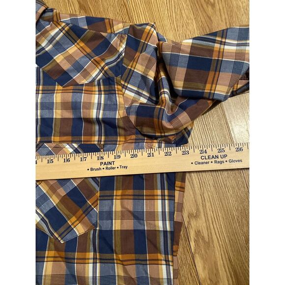 Wrangler‎ VTG Mens Sz 16.5 33 Western Shirt Button Up Long Sleeve Pearl Buttons - Picture 9 of 13